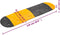 vidaXL - Verkeersdrempel - 129x32,5x4 - rubber - geel - en - zwart