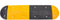 vidaXL - Verkeersdrempel - 129x32,5x4 - rubber - geel - en - zwart