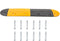 vidaXL - Verkeersdrempel - 129x32,5x4 - rubber - geel - en - zwart