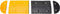 vidaXL - Verkeersdrempel - 129x32,5x4 - rubber - geel - en - zwart