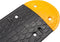 vidaXL - Verkeersdrempel - 129x32,5x4 - rubber - geel - en - zwart
