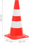 vidaXL - Verkeerskegel - 20 - st - reflecterend - 50 - cm - rood - en - wit