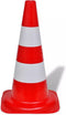 vidaXL - Verkeerskegel - reflecterend - 50 - cm - rood - en - wit - 10 - st