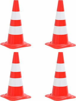 vidaXL - Verkeerskegels - 4 - st - reflecterend - 50 - cm - rood - en - wit