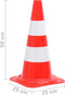 vidaXL - Verkeerskegels - 4 - st - reflecterend - 50 - cm - rood - en - wit