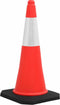 vidaXL - Verkeerskegels - met - zware - basis - 10 - st - reflecterend - 75 - cm