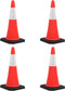 vidaXL - Verkeerskegels - met - zware - basis - 4 - st - reflecterend - 75 - cm