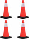 vidaXL - Verkeerskegels - met - zware - basis - 4 - st - reflecterend - 50 - cm