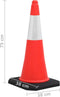vidaXL - Verkeerskegels - met - zware - basis - 4 - st - reflecterend - 75 - cm