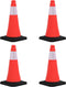 vidaXL - Verkeerskegels - met - zware - basis - 4 - st - reflecterend - 50 - cm