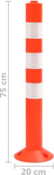 vidaXL Verkeerspalen 10 st 75 cm PE