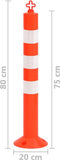 vidaXL - Verkeerspalen - met - ketting - 10 - st - 75 - cm - PE
