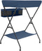 vidaXL - Verschoontafel - ijzer - marineblauw