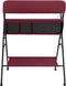 vidaXL - Verschoontafel - ijzer - rood