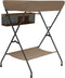 vidaXL - Verschoontafel - ijzer - taupe
