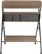 vidaXL - Verschoontafel - ijzer - taupe