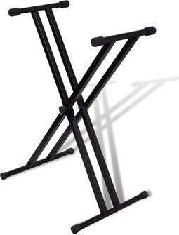 vidaXL - Verstelbare - keyboardstandaard - dubbel - X-frame