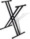 vidaXL - Verstelbare - keyboardstandaard - dubbel - X-frame