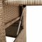 vidaXL - Verstelbare - tuinstoel - met - bijzettafel - poly - rattan - beige