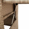 vidaXL - Verstelbare - tuinstoel - met - bijzettafel - poly - rattan - beige