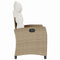 vidaXL - Verstelbare - tuinstoel - met - bijzettafel - poly - rattan - beige