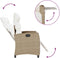 vidaXL - Verstelbare - tuinstoel - met - bijzettafel - poly - rattan - beige