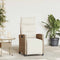 vidaXL - Verstelbare - tuinstoel - met - bijzettafel - poly - rattan - beige