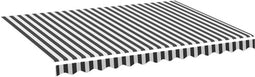 vidaXL - Vervangingsdoek - voor - luifel - 3,5x2,5 - m - antracietkleurig - en - wit