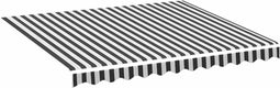 vidaXL - Vervangingsdoek - voor - luifel - 3x2,5 - m - antracietkleurig - en - wit