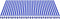 vidaXL - Vervangingsdoek - voor - luifel - 4,5x3,5 - m - blauw - en - wit