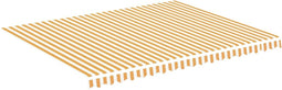 vidaXL - Vervangingsdoek - voor - luifel - 4,5x3,5 - m - geel - en - wit