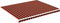 vidaXL - Vervangingsdoek - voor - luifel - 4,5x3,5 - m - oranje - en - bruin