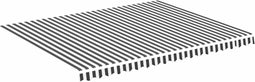 vidaXL - Vervangingsdoek - voor - luifel - 4,5x3,5 - m - antracietkleurig - en - wit