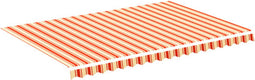 vidaXL - Vervangingsdoek - voor - luifel - 4,5x3 - m - geel - en - oranje