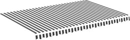 vidaXL - Vervangingsdoek - voor - luifel - 4,5x3 - m - antracietkleurig - en - wit
