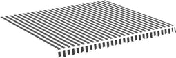 vidaXL - Vervangingsdoek - voor - luifel - 4x3,5 - m - antracietkleurig - en - wit