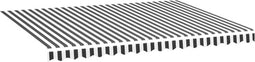 vidaXL - Vervangingsdoek - voor - luifel - 4x3 - m - antracietkleurig - en - wit