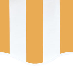 vidaXL - Vervangingsdoek - voor - luifel - 5x3,5 - m - geel - en - wit