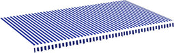 vidaXL - Vervangingsdoek - voor - luifel - 6x3,5 - m - blauw - en - wit