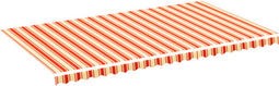 vidaXL - Vervangingsdoek - voor - luifel - 6x3,5 - m - geel - en - oranje