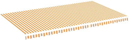 vidaXL - Vervangingsdoek - voor - luifel - 6x3,5 - m - geel - en - wit