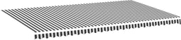 vidaXL - Vervangingsdoek - voor - luifel - 6x3,5 - m - antracietkleurig - en - wit