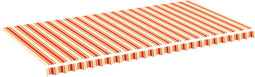 vidaXL - Vervangingsdoek - voor - luifel - 6x3 - m - geel - en - oranje