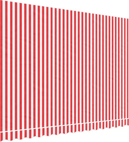 vidaXL - Vervangingsdoek - voor - luifel - gestreept - 3,5x2,5 - m - rood - en - wit