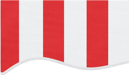vidaXL - Vervangingsdoek - voor - luifel - gestreept - 3x2,5 - m - rood - en - wit