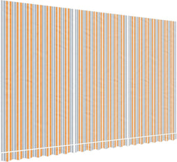 vidaXL - Vervangingsdoek - voor - luifel - gestreept - 5x3 - m - meerkleurig