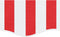 vidaXL - Vervangingsdoek - voor - luifelrok - gestreept - 4,5 - m - rood - en - wit