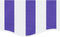 vidaXL - Vervangingsdoek - voor - luifelrok - gestreept - 4 - m - blauw - en - wit