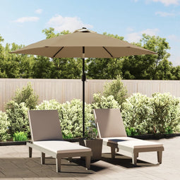 vidaXL - Vervangingsdoek - voor - parasol - 300 - cm - taupe