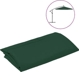 vidaXL - Vervangingsdoek - voor - zweefparasol - 300 - cm - groen